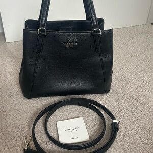 Kate Spade Black Leather Tote Bag